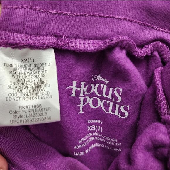Disney Hocus Pocus Sweatpants Purple Jogger Draw String Trouser - Picture 6 of 8